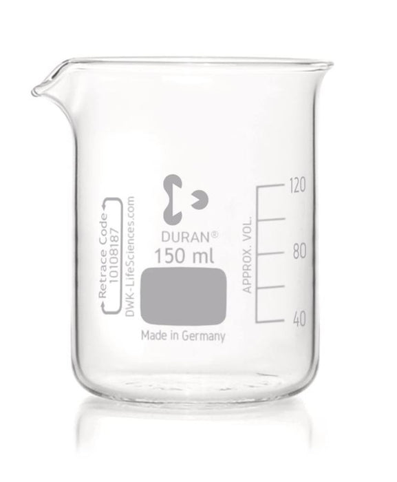 Bechergläser, niedrige Form, DURAN®, 150 ml (10 Stk.)