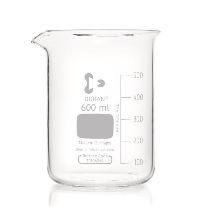 Bechergläser, niedrige Form, DURAN®, 600 ml (10 Stk.)