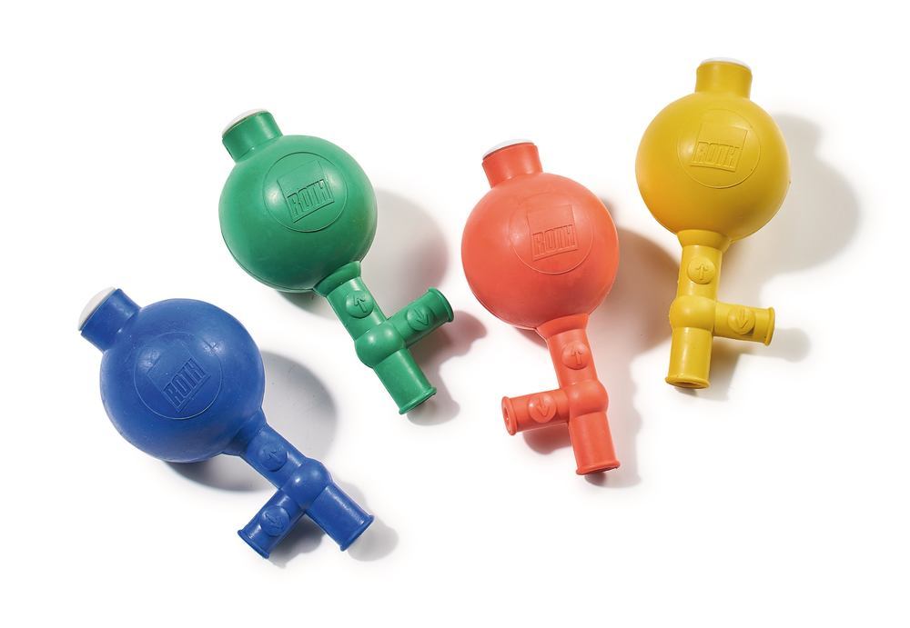 Rotilabo®-Sicherheits-Pipettierball Flip, sortiert (rot, gelb, blau, grün) (4 Stk.)