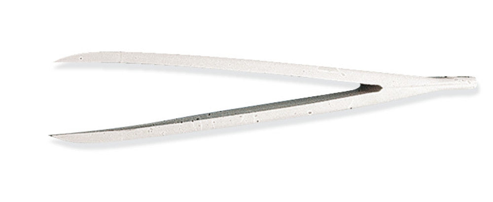 Kunststoff-Pinzette, Spitzen geriffelt, weiß, Länge 112 mm (1 Stk.)