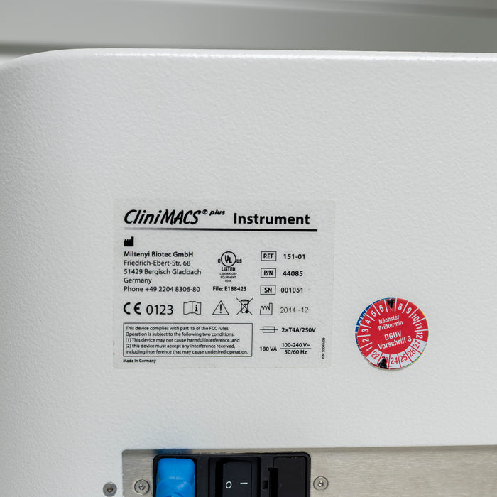 Miltenyi Biotec CliniMACS Plus – Automated Clinical Cell Separator