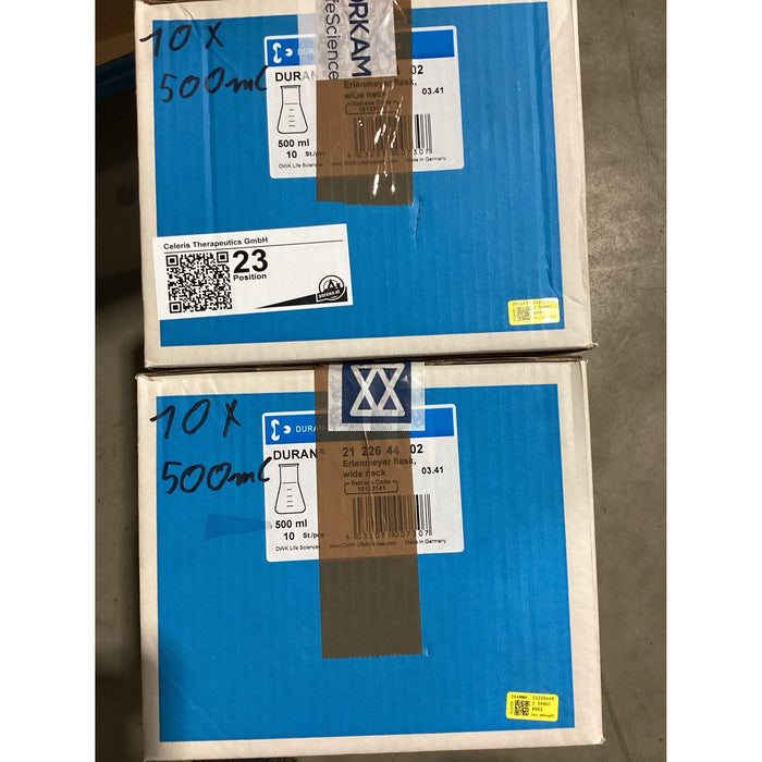 DWK Duran Erlenmeyerkolben weithals borosilicate glass 3.3 500 mL [10 Stk.]