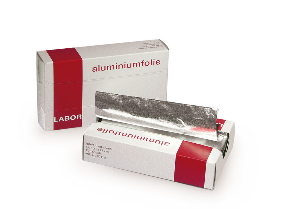 Aluminiumfolienzuschnitte im, Spenderkarton, Stärke 13 µm, 230x270 mm (200 Stk.)