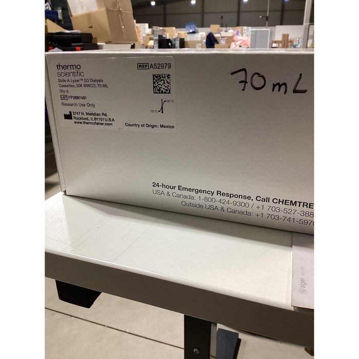 Thermo Scientific Slide-A-Lyzer G3 Dialysis Cassettes 70 mL, 20K MWCO [6 Stk.]