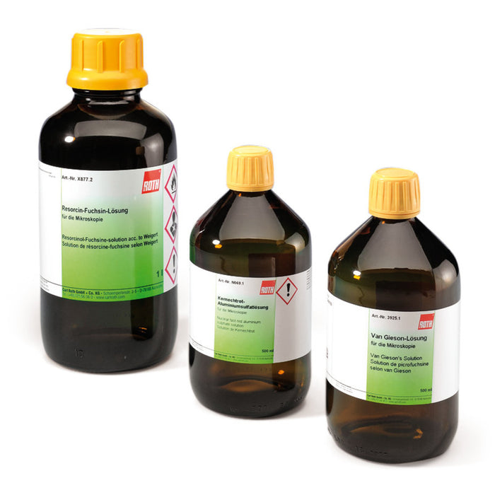 Resorcin-Fuchsin-Lösung, nach Weigert, für die Mikroskopie (500 ml)