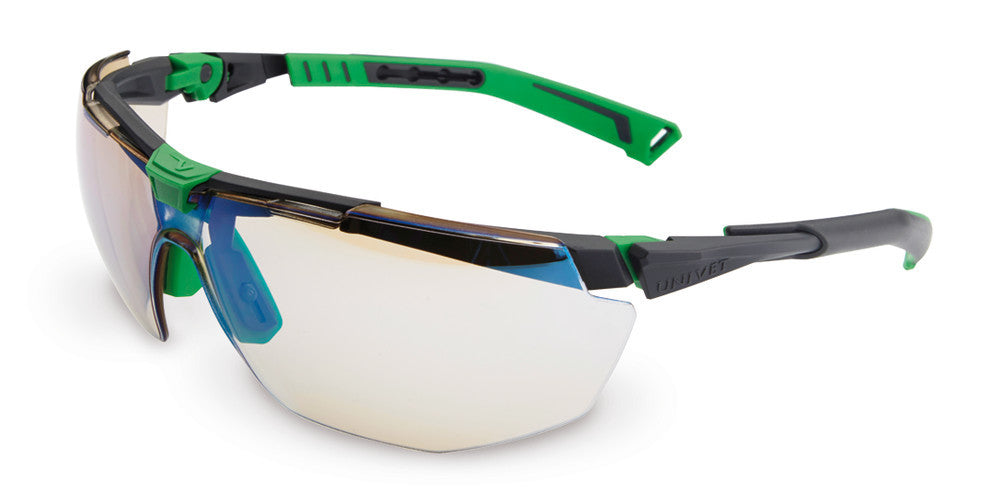 Schutzbrille 5X1, Gestell grau/grün/blau (1 Stk.)