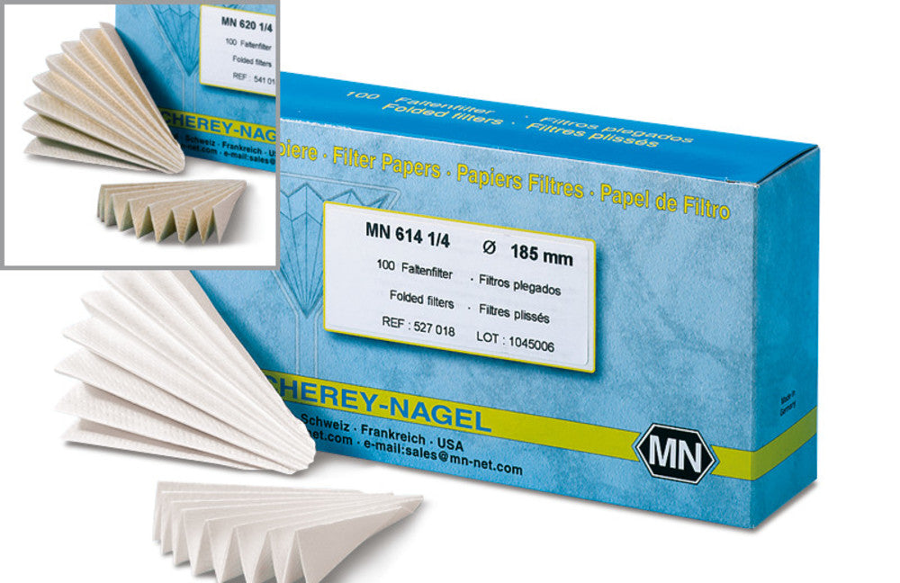 Filterpapiere genarbt, Typ MN 620 1/4, ungebleicht, Ø 70 mm (100 Stk.)