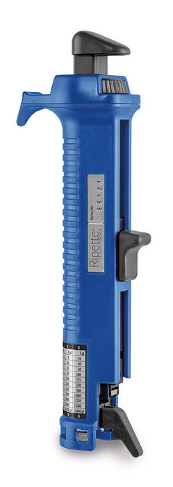 Ripette® blau, Kolbenhubpipette, 1 µl - 5 ml inkl. Adapter für 50 ml Dispensertips (1 Stk.)