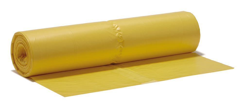 Abfallsäcke gelb, HDPE, 120 l, 700 x 1100 mm (50 Stk.)