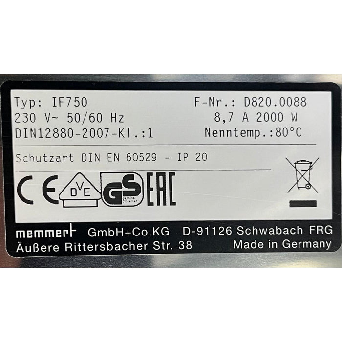 Memmert IF750 – Forced-Air Incubator 749 L