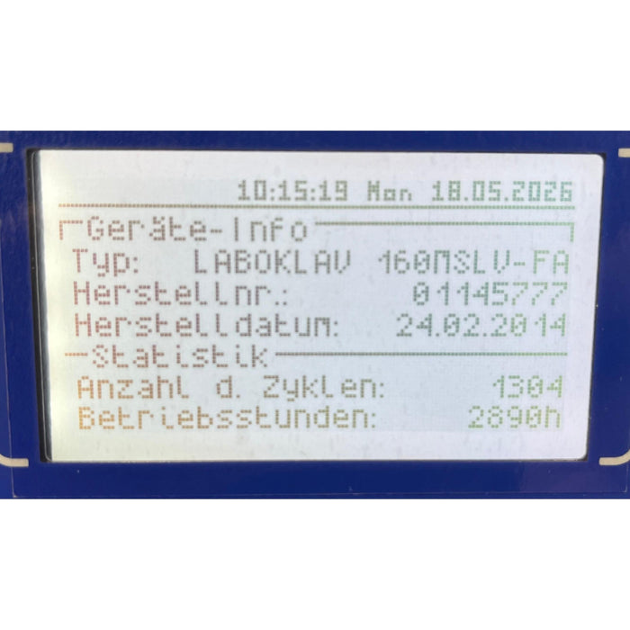 SHP Laboklav 160 MSLV+FA Horizontalautoklav