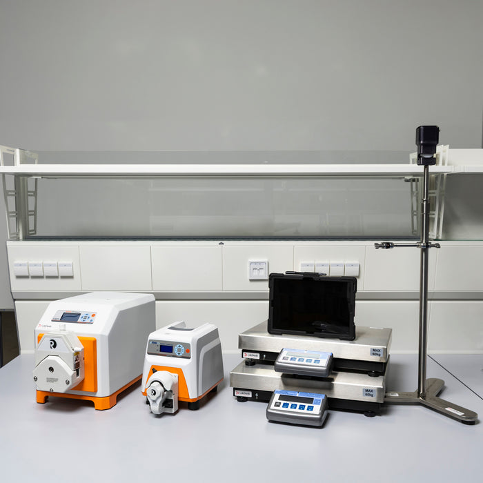 Repligen KrosFlo TFF System - KMPi Peristaltic Pump + KR1 Auxiliary Pump + 2x Auxiliary Scale ACSS-60K + Steuerungseinheit + KMPi Stativ