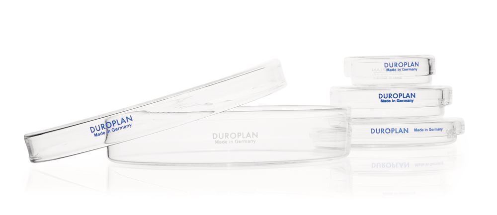 Petrischalen DUROPLAN®, Borosilikatglas, zweiteilig, Ø außen 120 mm, H 20 mm (10 Stk.)