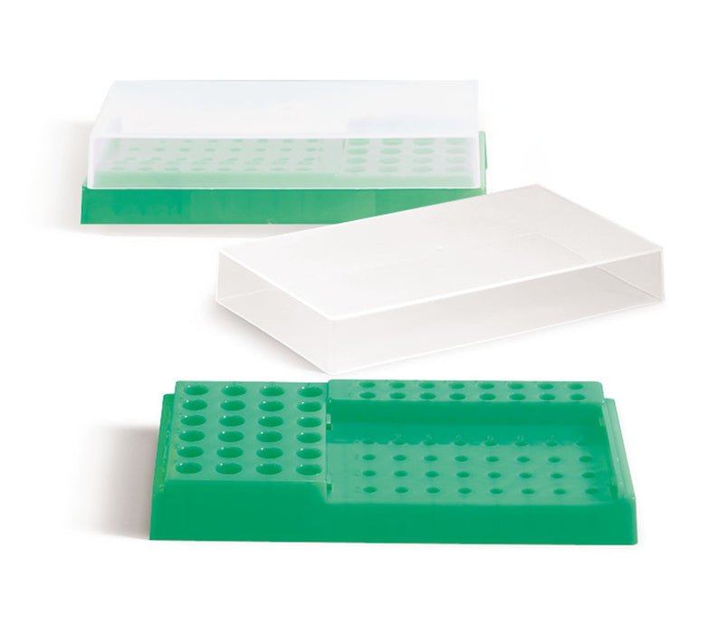 PCR-Workstation, PP, neongrün, m. Deckel, 32x0,2 ml, 24x1,5/2 ml, 16x0,5 ml (1 Stk.)