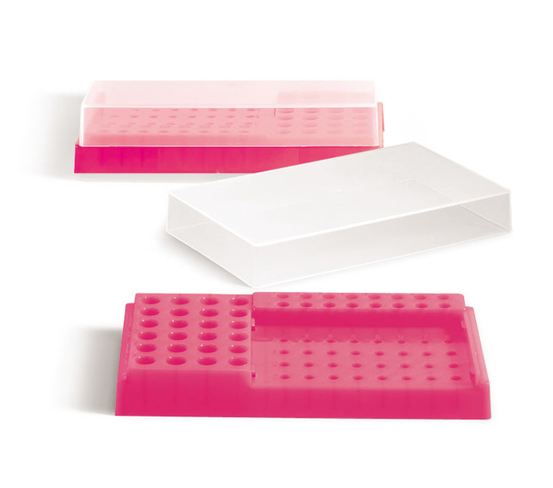 PCR-Workstation, PP, neonpink, m. Deckel, 32x0,2 ml, 24x1,5/2 ml, 16x0,5 ml (1 Stk.)