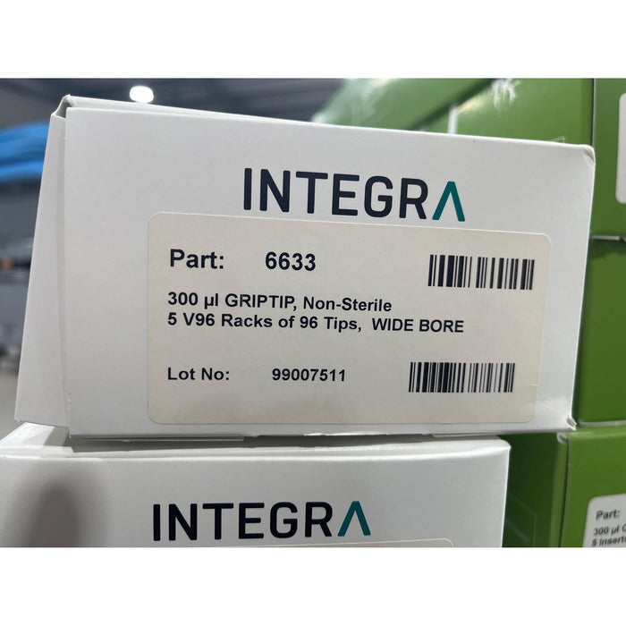 Integra 300 µL Griptip Pipettenspitzen in Viaflo Racks a 96 wide bore unsteril [480 Stk.]