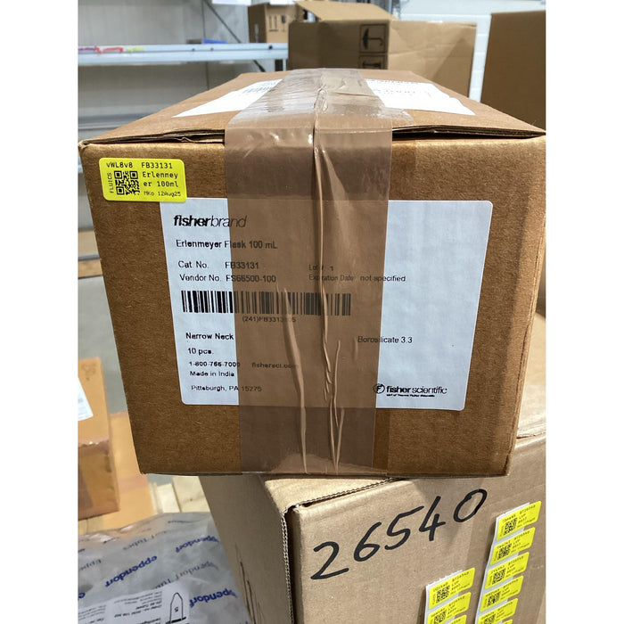 Fisher Scientific Fisherbrand Enghals-Erlenmeyerkolben aus Borosilikatglas 100 mL [10 Stk.]