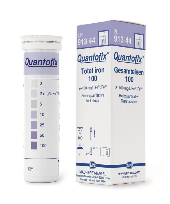 Teststäbchen Quantofix®, Eisen 100, L 95 x B 6 mm 0-2-5-10-25-50-100 (100 Stk.)