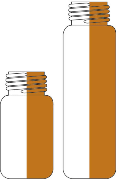 Rotilabo®-Feingewindefläschchen ND18, Klarglas, 10 ml, Ø 22,5 x L 46 mm (100 Stk.)