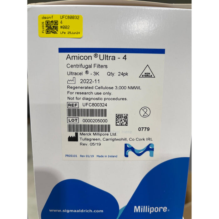 Merck Millipore Amicon Ultra Zentrifugenfilter, 3 kDa MWCO [24 Stk.]