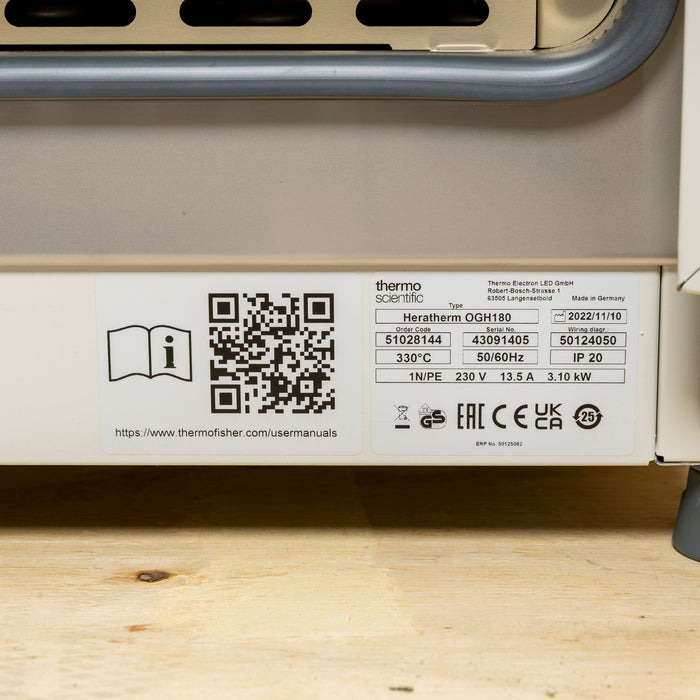 Thermo Scientific Heratherm OGH180 - Trockenschrank 168 L, Schwerkraftkonvektion bis 330 °C (2022/11)