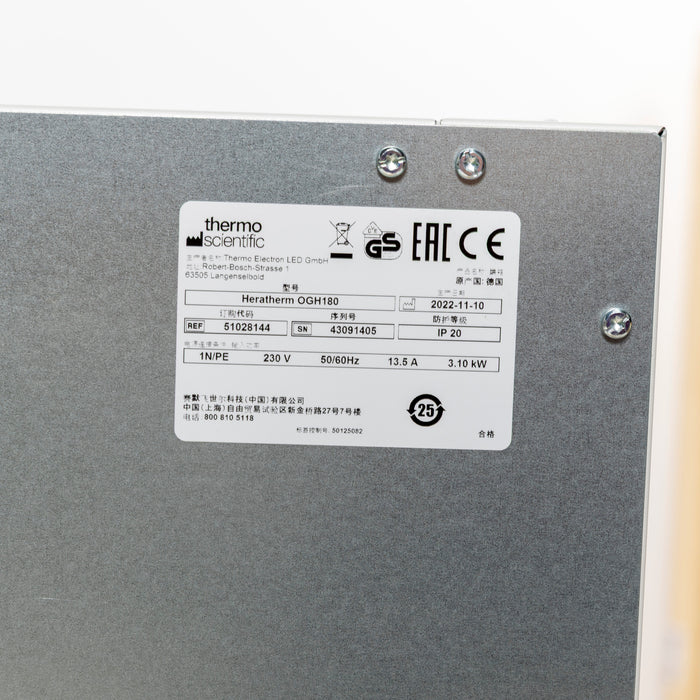 Thermo Scientific Heratherm OGH180 - Trockenschrank 168 L, Schwerkraftkonvektion bis 330 °C (2022/11)