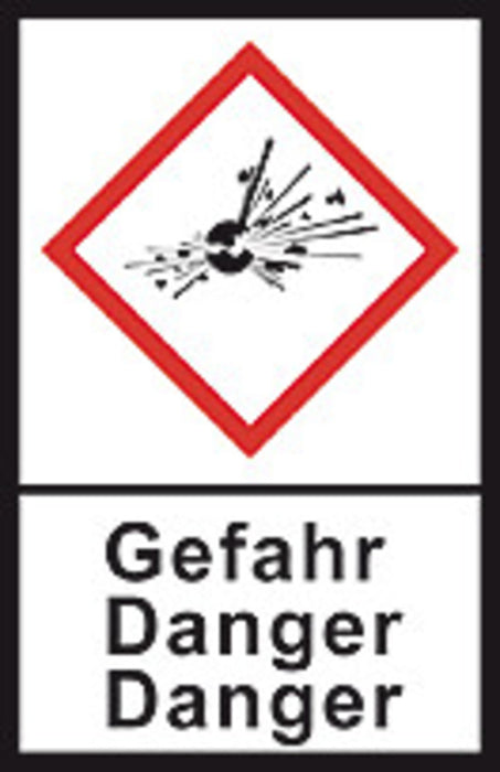 GHS-Gefahrstoffetiketten, PE-Folie,GHS01, Gefahr, explod. Bombe, 100 µm, 27x40 mm (1 Rolle(n))