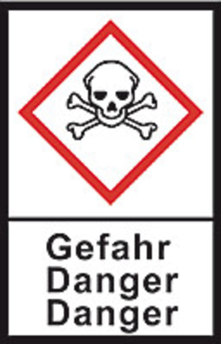 GHS-Gefahrstoffetiketten, PE-Folie,GHS06, Gefahr, Totenkopf, 100 µm, 22x30 mm (1 Rolle(n))