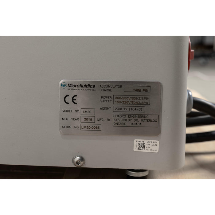 LM20 Microfluidizer (2018)