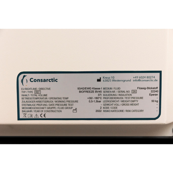 Consarctic BIOFREEZE BV45 Kryofreezer (2022)