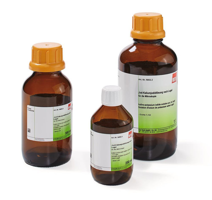 Jod-Kaliumjodidlösung nach Lugol, für die Mikroskopie (250 ml)