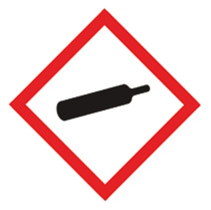 GHS-Gefahrstoffpiktogramme, GHS04, PE-Folie, Gaszylinder, 22 x 22 mm, Rolle (250 Stk.)