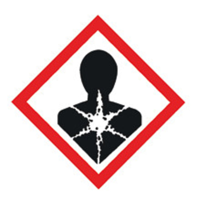 GHS-Gefahrstoffpiktogramme, GHS08, PE-Folie, Gesundheitsgef.,22x22mm, Rolle (250 Stk.)