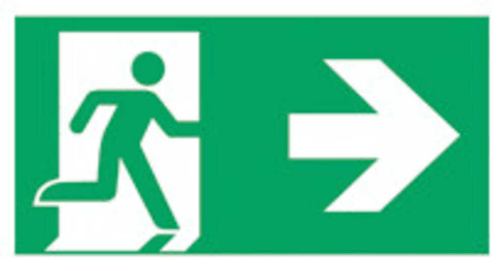 Erste-Hilfe- und Rettungszeichen, Rettungsweg rechts (1 Stk.)