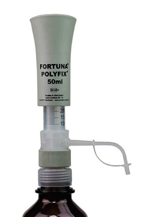 Dispenser FORTUNA® POLYFIX®, 10 - 50 ml, kalibrierter Dosierzylinder aus Glas (1 Stk.)