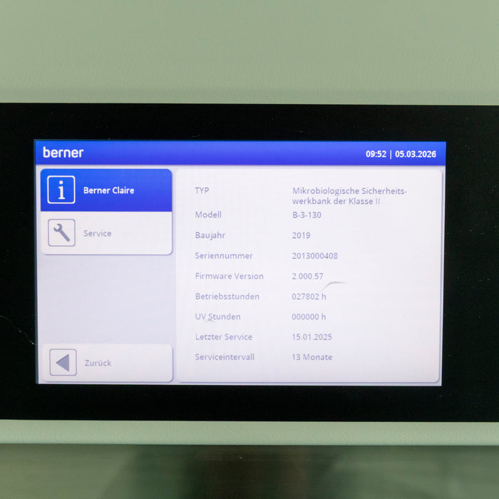 Berner ClairePro B-3-130 Biological Safety Cabinet with Integrated Airlock