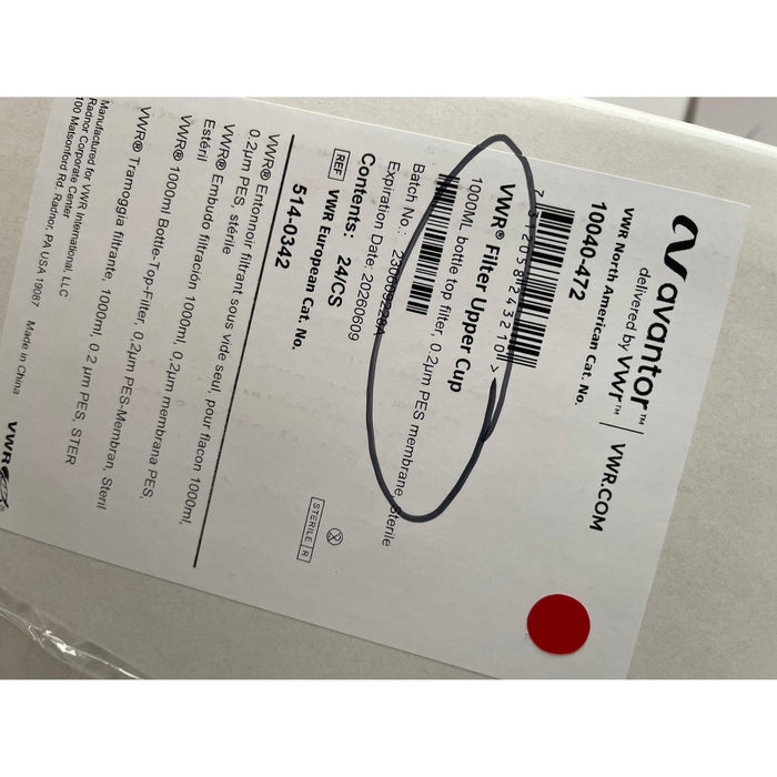 VWR Vakuumfiltrationseinheiten, PES 1000 mL 0,20 µm [24 Stk. / MHD 2026]