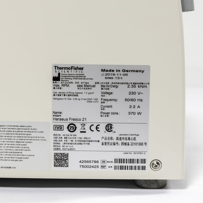 Thermo Scientific Fresco 21 Mikrozentrifuge (2019/11)