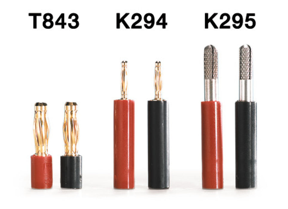 Adapter für Elektrophoresekabel, Ø-Buchse 4 mm, Ø-Stecker 4 mm (1 Paar)