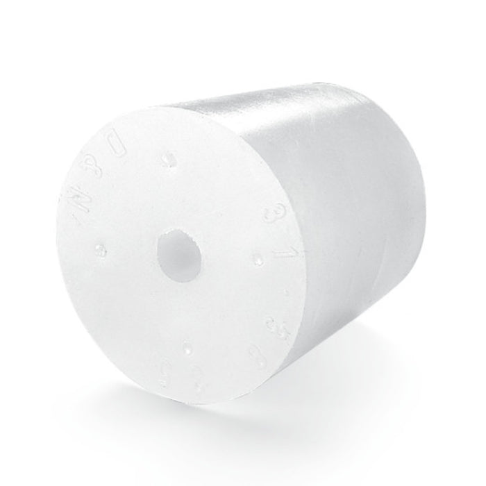 Rotilabo®-Stopfen aus Silikongummi, Ø Bohrung 4 mm, 18 x 24 x 30 mm (25 Stk.)