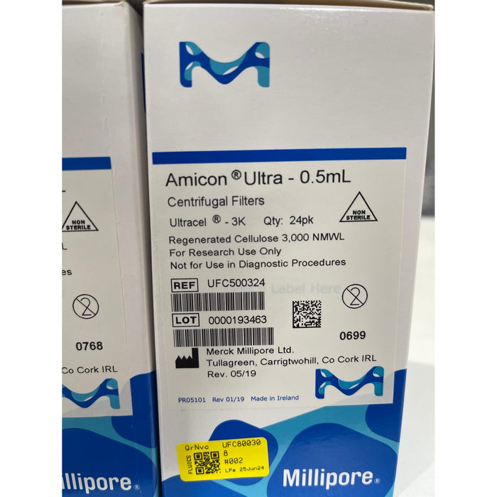 Merck Millipore Amicon Ultra Zentrifugenfilter 0,5 mL, 3 kDa MWCO [24 Stk.]