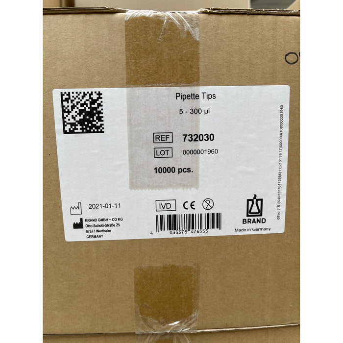 Brand Pipettenspitzen, 5 - 300 µL, PP, lose im Beutel [10000 Stk.]
