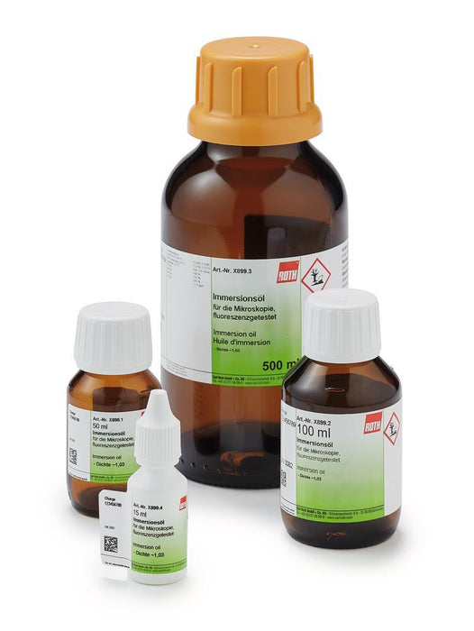 Immersionsöl, für die Mikroskopie, fluoreszenzgetestet ready-to-use (500 ml)