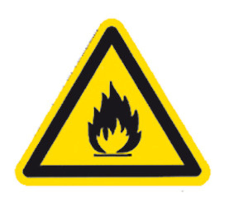 Warnzeichen, Einzelet., Warn., vor feuergefährlichen Stoffen 100 mm (1 Stk.)