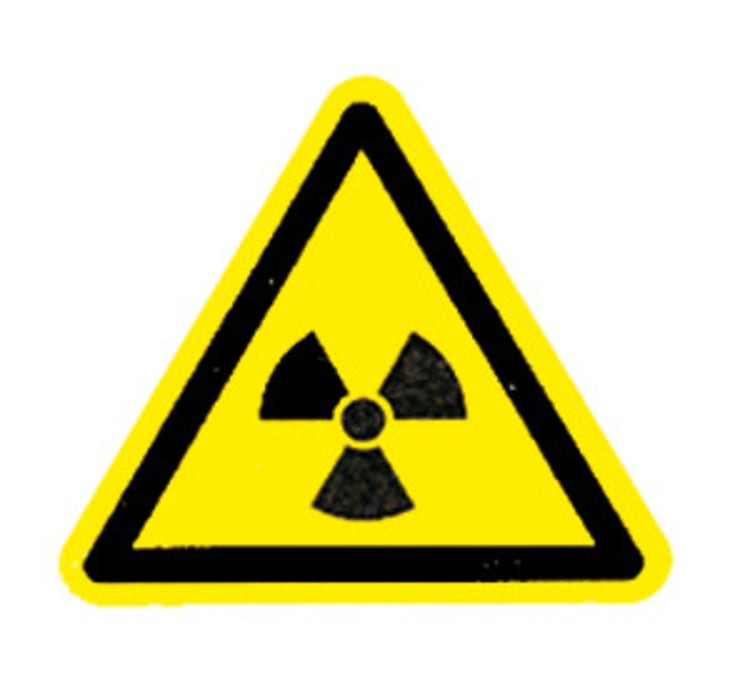 Warnzeichen, auf dem Bogen, vor radioakt. Stoffen o. ionisier. Str. (1 Blatt)