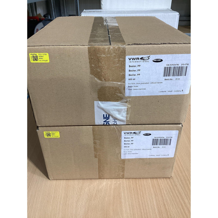 VWR Messbecher, niedrige Form PP, hochgradig durchscheinend 600mL [6 Stk.]