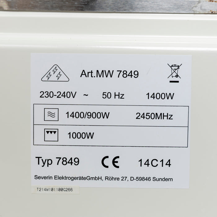 Severin Mikrowelle Typ 7849