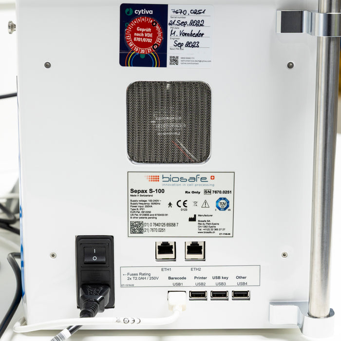 Biosafe Sepax S-100 Cell Processing Instrument