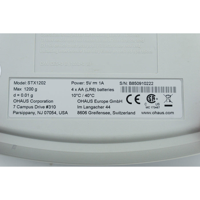 Ohaus Scout STX1202 Präzisionswaage (1200g / d=0,01g) (2020)