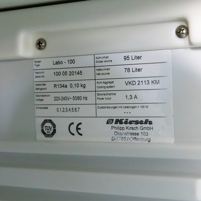 Kirsch Labo-100  Laboratory Refrigerator